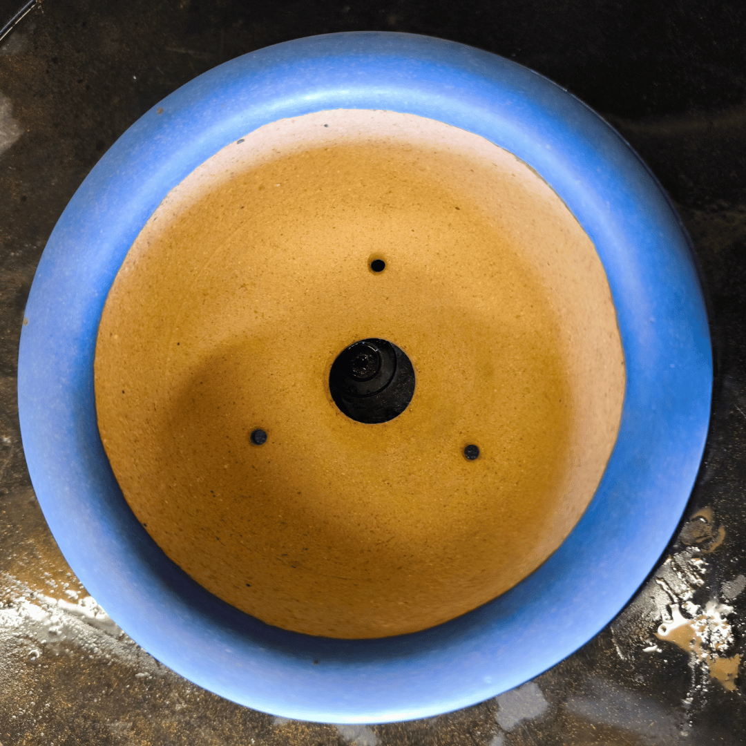 Pot Tokoname Bonsaï émaillé rond